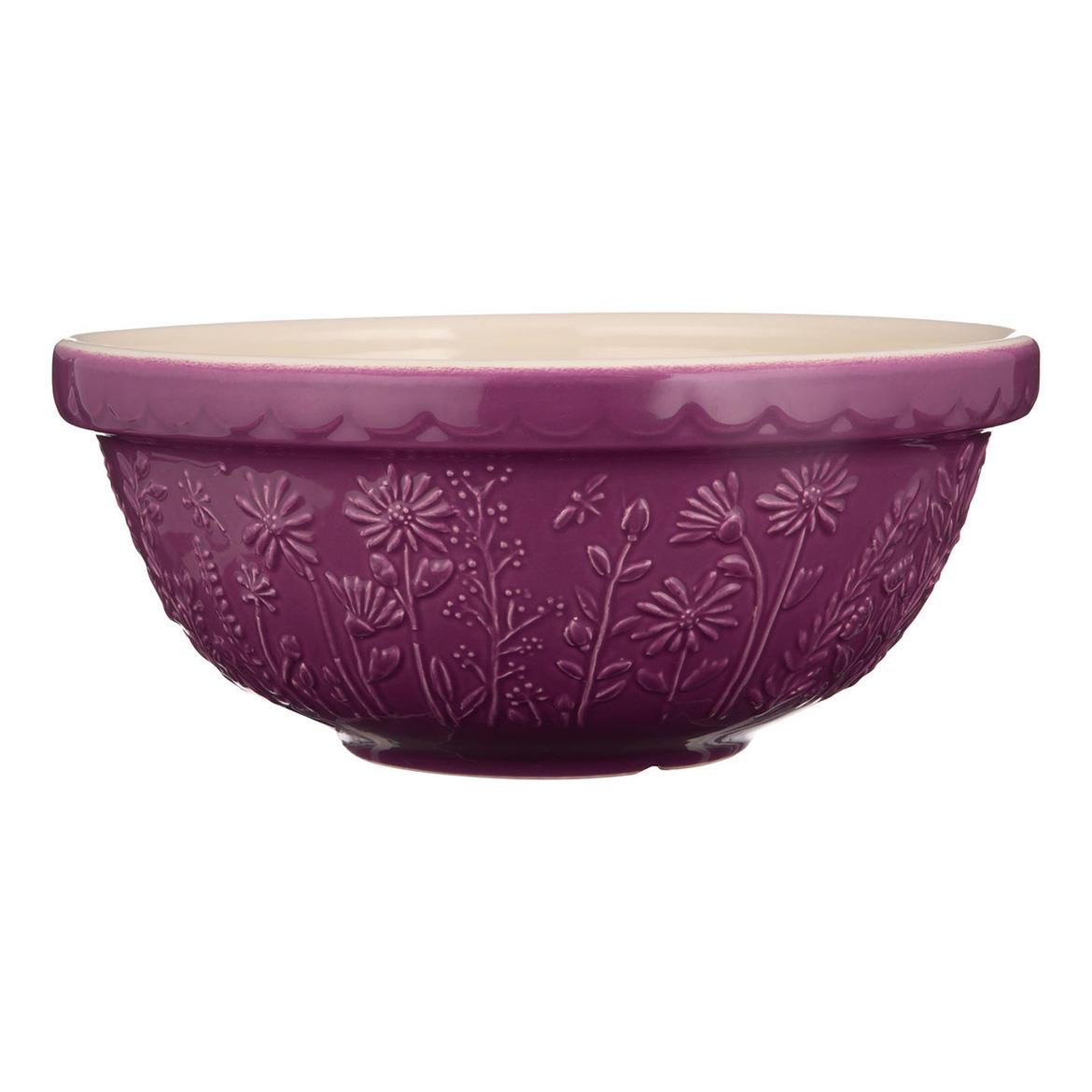 Mason Cash In The Meadow Mixing Bowl 26cm - Purple Daisy